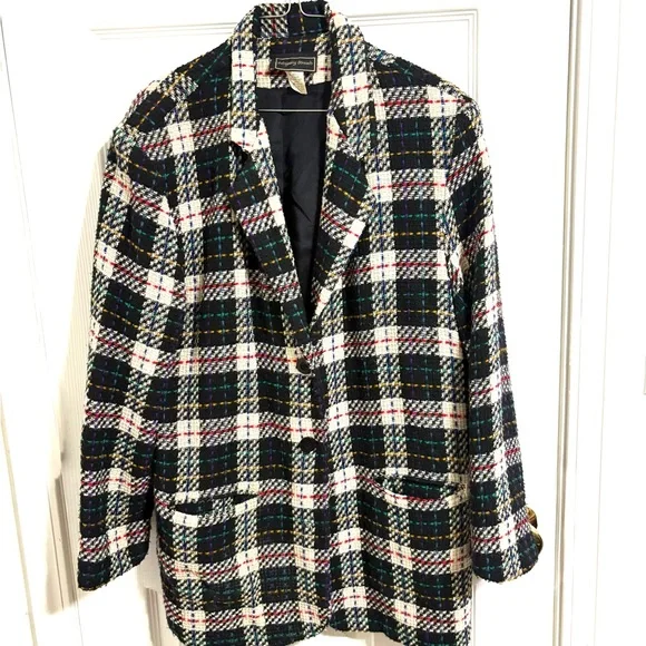 Chic Plaid Women's Blazer - Picture 1 of 2